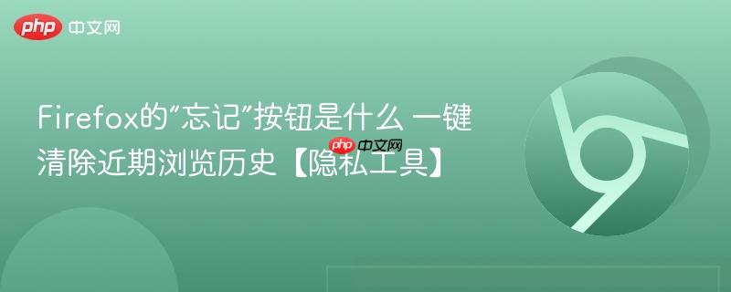 Firefox的“忘记”按钮是什么 一键清除近期浏览历史【隐私工具】