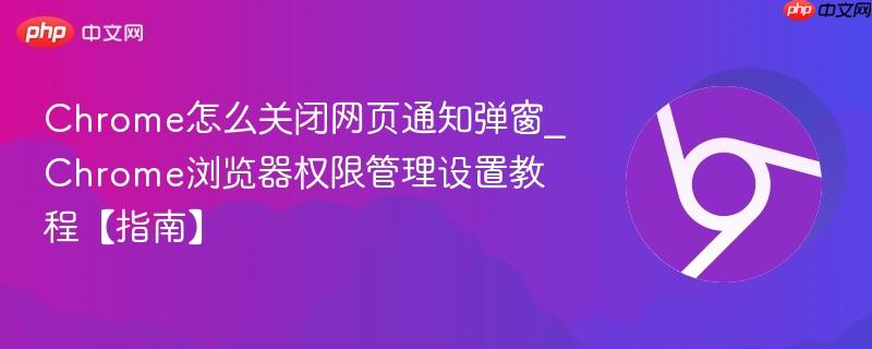 Chrome怎么关闭网页通知弹窗_Chrome浏览器权限管理设置教程【指南】