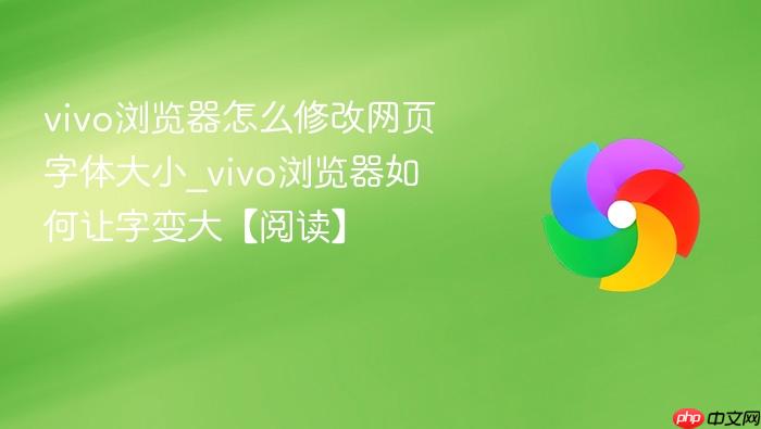 vivo浏览器怎么修改网页字体大小_vivo浏览器如何让字变大【阅读】