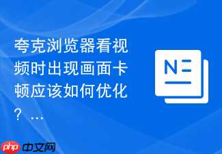 夸克浏览器看视频时出现画面卡顿应该如何优化？
